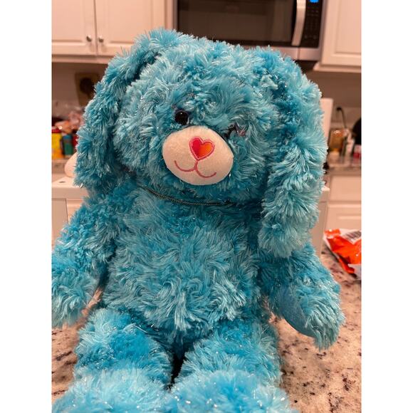 Disney Shake it Up Blue Curly Build a bear Rabbit with necklace Soft Cuddly 16" - Picture 3 of 4